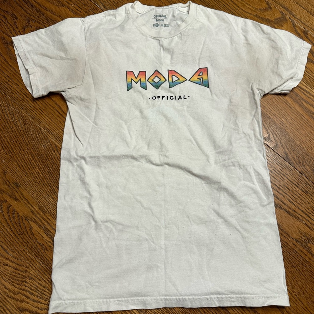Moda Official Graphic Logo T-Shirt Cream Size Small